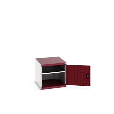 40027098-24V Bott Cabinet, Steel, 600mm x 750mm x 650mm, Red