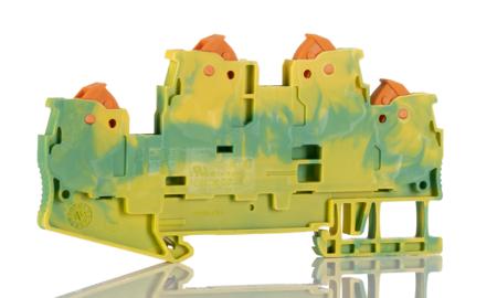 3205132 Phoenix Contact  QTTCB 1.5-PE Series Green/Yellow, 0.25 → 1.5mm², Double-Level, Quick Connect Termination
