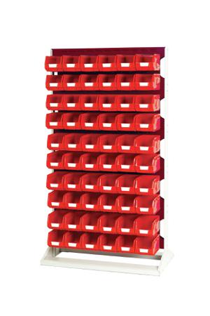 16917327-24V Bott Steel Louvre Panel Storage Unit, 550mm x 1000mm x 1775mm, Red