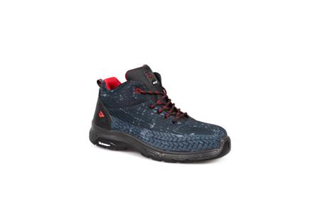 JR90998-8D-K-4-S3-HRO-SRC-44 Bicap Stelvio Mid Unisex Black Fibreglass Toe Capped Safety Shoes, UK 9.5, EU 44