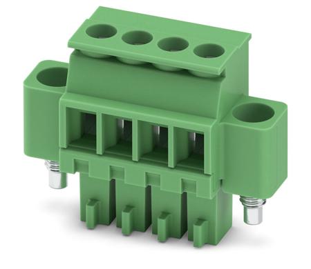 1863327 Phoenix Contact, 3.5mm Pitch, MCVR 1.5/ 4-STF-3.5, 4 Way, , Pluggable Terminal Block, Plug, Cable Mount, Screw