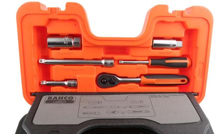 S330L Bahco , 53 Pieces Deep Socket Set 1/2 in, 3/8 in Hexagon Drive