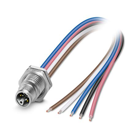 1238574 Phoenix Contact Circular Connector, 5 Contacts, Plug-In, M12 Connector, Plug, Male, IP65, IP67, SACC Series