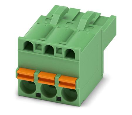 1902123 Phoenix Contact, 5.08mm Pitch, FKCT 2.5/ 3-ST-5.08, 3 Way, , Pluggable Terminal Block, Plug, Panel Mount, Screw