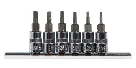 262-0218 RS PRO 6-Piece Imperial 1/4 in Bit Socket Set , Tamperproof Hex Bit