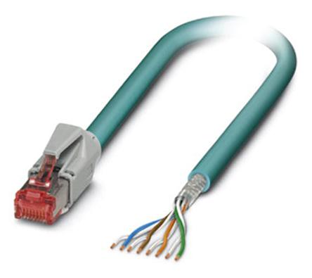 1415255 Phoenix Contact Cable assembly with a RJ45 Plug and an Unterminated End, ≤100 V
