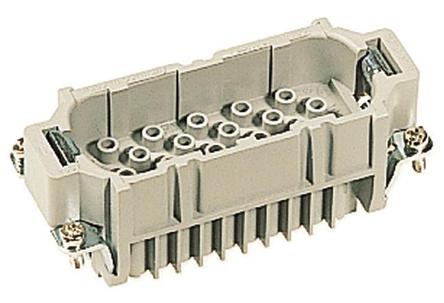09212403001 HARTING Heavy Duty Power Connector Insert, 10A, Male, Han D HMC Series, 40 Contacts