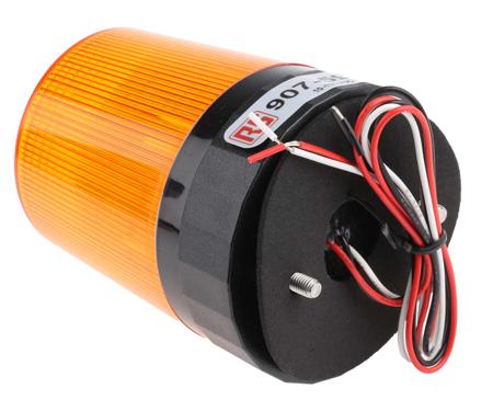 907-5980 LED, Flashing Beacon LLT Series, Amber, Screw Mount, 10 → 100 V dc