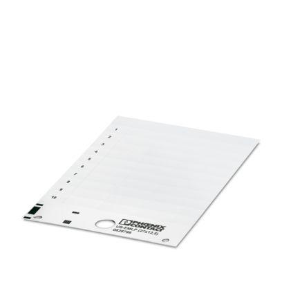 0828798 Phoenix Contact US-EML White on White Cable Labels, 12.5 mm Length, 27 mm Width, 12.1mm Label Length, 27mm Label Width