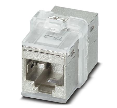 1086108 Phoenix Contact CUC-K-D1ZNI-S/R4GCHP8 Series 2-Port RJ45 Coupler, Cat6a