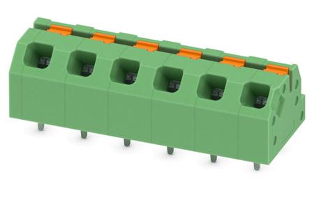 1862314 Phoenix Contact SPTAF 1/ 6-5.0-IL Series PCB Terminal Block, 6-Contact, 5mm Pitch, Through Hole Mount, 1-Row, Screw