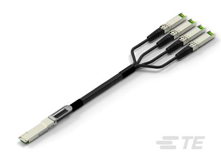 2334236-6 QSFP28 TO [4]SFP28, 3.0 METER, 30AWG