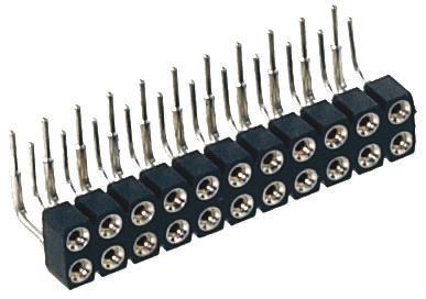 499-87-210-10-003101 Preci-Dip 499 Series Right Angle PCB Mount PCB Socket, 10-Contact, 2-Row, 2.54mm Pitch, Solder Termination