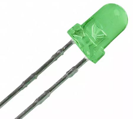 SLR-343PC3F ROHM SLR-343x 555 nm Green LED, SLR-343 Dome Transparent Colored Through Hole package