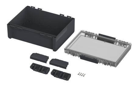 96028564-B-233012-PC-V0-G-7024 Bopla Bocube Series Polycarbonate General Purpose Enclosure, IP66, IP68, Flanged, 239 x 300 x 120mm