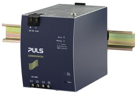 XT40-721 PULS X Series DIN Rail Power Supply, 480V ac Input, 72V dc Output, 13.3A Output, 960W