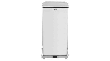 FGST24SSPL Rubbermaid Commercial Products Defenders 49L Grey Pedal Galvanised Steel Waste Bin
