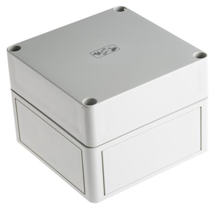 11090501 Spelsberg TK PS Series Grey Polystyrene Enclosure, IP66, Grey Lid, 130 x 130 x 99mm