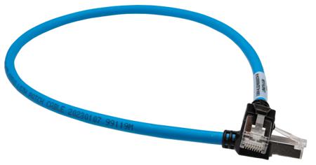 XS6W-6LSZH8SS50CM-B 500mm Straight Through Cat6a Cable Assembly Blue LSZH