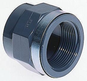 721910205 Georg Fischer PVC-U Socket, 3/8 in Rp Female x 27 mm Cement Female