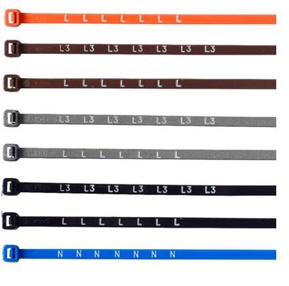 278-104 RS PRO Phase Marking Cable Tie, 200mm x 4.8 mm, Brown Nylon, Pk-100