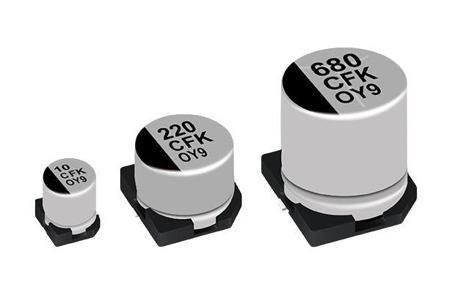 EEVFK1E152M Panasonic 2200μF Aluminium Electrolytic Capacitor 25V dc, Surface Mount -
