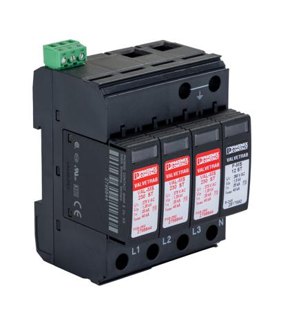 2838199 Phoenix Contact, VAL-MS 230/3+1 FM Surge Arrester 230 V ac Maximum Voltage Rating Surge Arrester