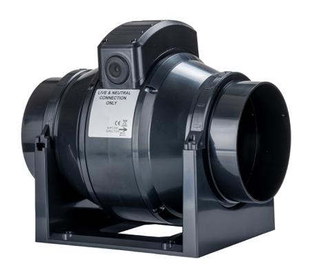 219-2987 RS PRO Round In Line Extractor Fan, 31dB, Double Insulated with Motor Fitted and Timer, Duct Size 100mm