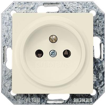 5UB1348 Siemens 5UB13 White 3 Gang Electrical Socket, 3 Poles, 16A, CEE