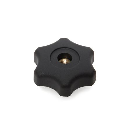 284-5558 RS PRO Black Thermoplastic Multiple Lobes Clamping Knob, M8, Threaded Mount