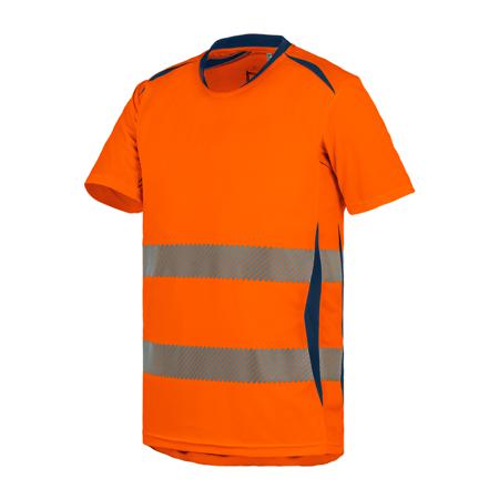 TSHIRLGHC01OMM T2S TSHIRLGHC01 Orange/Navy Unisex Hi Vis T-Shirt, M