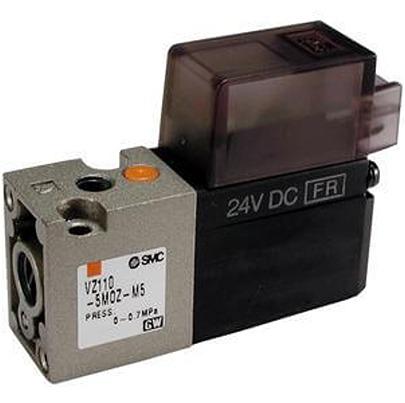 VZ110-5MN-M5-Q SMC 4/2 Pneumatic Solenoid Valve - Solenoid M5 x 0.8 VZ1000 Series 24V dc