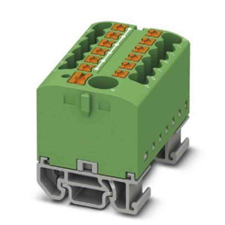 3274196 Phoenix Contact Distribution Block, 13 Way, 4mm², 24A, 690 V, Green