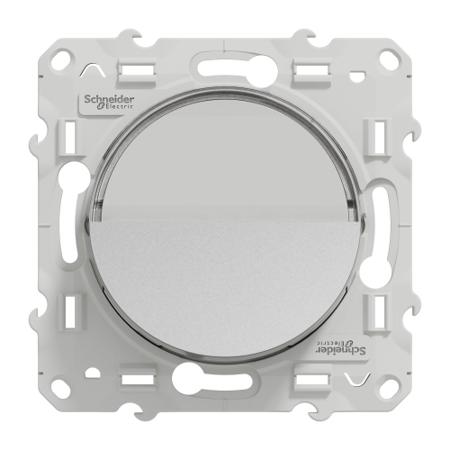 S530266 Schneider Electric Grey Push Button Light Switch, 1 Gang, Odace