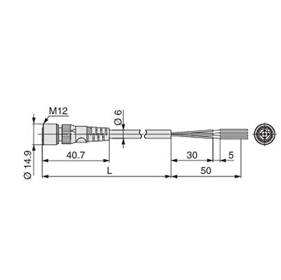 EX500-AP010-S Power Connector Cable For EX500 SI Unit