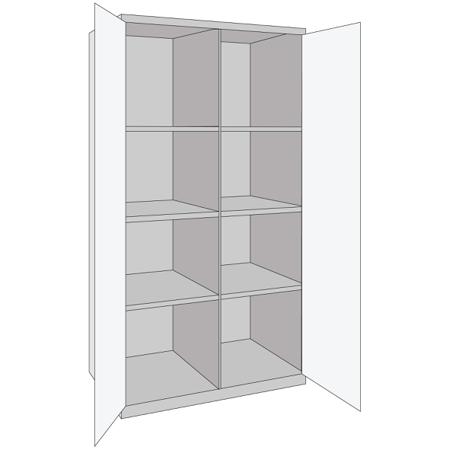 214-532 RS PRO 2 Door Steel Floor Standing Cupboard, 1820 x 915 x 505mm
