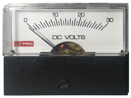 186-2534 RS PRO Analogue Panel Ammeter DC, 57mm x 44mm, ±1.5 % Moving Coil