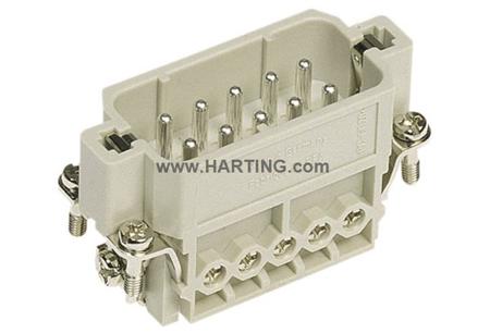 09200102614 HARTING Heavy Duty Power Connector Insert, 16A, Male, Han A Series, 10 Contacts