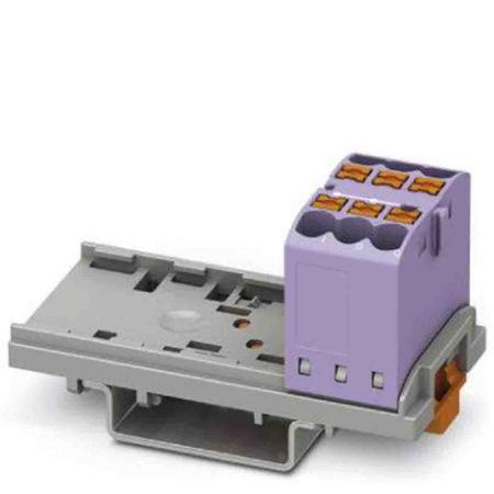 3273016 Phoenix Contact Distribution Block, 6 Way, 4mm², 24A, 690 V, Violet