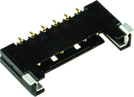 504050-0791 Molex Pico-Lock Series, Series Number 504050, 1.5mm Pitch 7 Way 1 Row Shrouded Right Angle PCB Header, Surface Mount