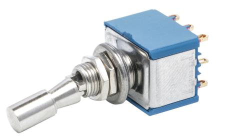 5656ADBK2V Toggle Switch 3PDT On-On, 4 A @ 30 V dc, Panel Mount