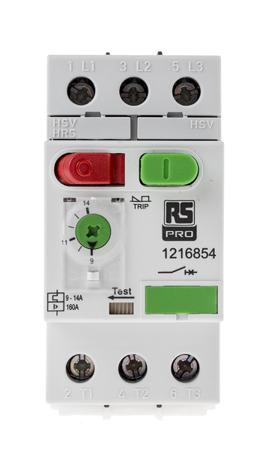 121-6854 RS PRO 9 → 14 A Motor Protection Circuit Breaker