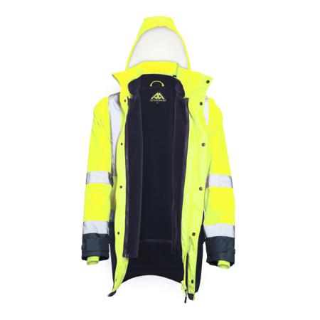 HVREFYS Active Gear HVREFY Navy/Yellow Unisex Hi Vis Jacket, S