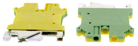 0441504 Phoenix Contact 2-Way DIN Rail Earth Modular Terminal Block, 24 → 10 AWG Wire, Screw Down, Polyamide Housing,