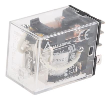 LY2-12VDC Omron Plug In Power Relay, 12V dc Coil, 10A Switching Current, DPDT