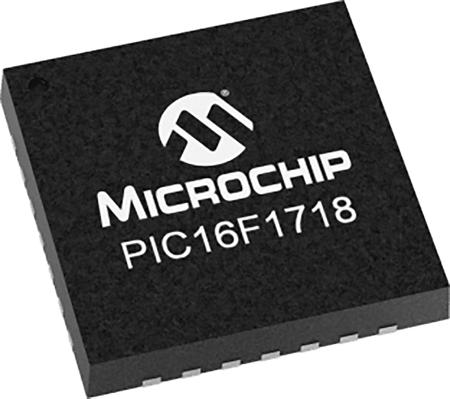 PIC16F1718-I-MV Microchip Technology PIC16F1718-I/MV, 8bit 8 bit CPU Microcontroller, 32MHz, 28 kB Flash, 40-Pin UQFN