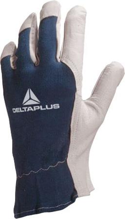 CT402BL09 Delta Plus CT402 Blue Leather Mechanical Protection Work Gloves, Size 9