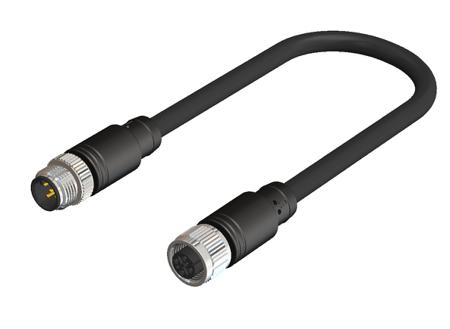 283-4958 RS PRO Straight Female 4 way M12 to Straight Male 4 way M12 Actuator/Sensor Cable, 3m