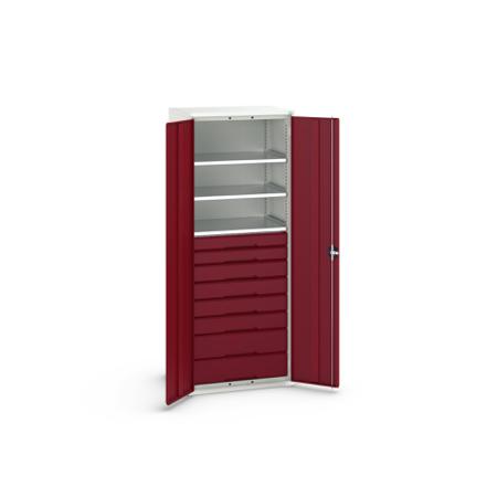 16926458.24 Bott 2 Door, 8 Drawer Sheet Steel Cupboard, 800 x 550 x 2000mm