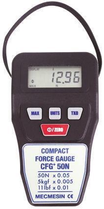 860-021 Mecmesin  Force Gauge 500Hz RS232, Range: 50N, Resolution: 0.5 N, With RS Calibration